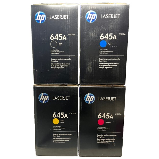 HP C9730A C9731A C9732A C9733A 645A NERO CIANO GIALLO MAGENTA COLORLASERJET 5500 HP C9730A C9731A C9732A C9733A 645A NERO CIANO GIALLO MAGENTA COLORLASERJET 5500