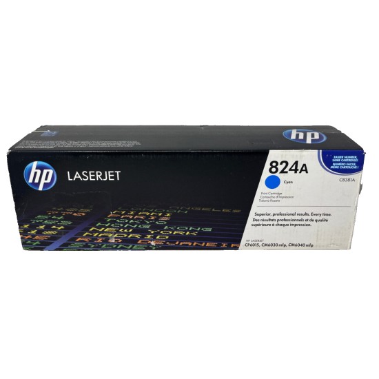 HP CB381A 824A TONER ORIGINALE CIANO LASERJET CP6015/CM6030mfp/CM6040 [A BOX]