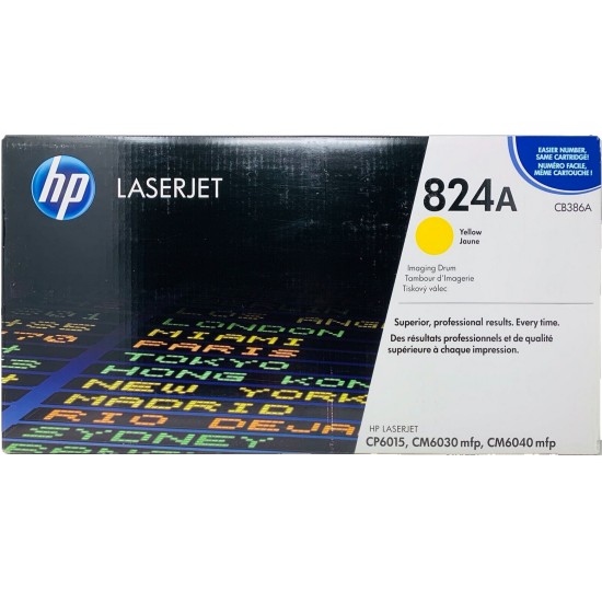 HP CB386A 824A TAMBURO ORIGINALE GIALLO COLORLASERJET CP6015/CM6030mfp/CM6040 [B BOX]
