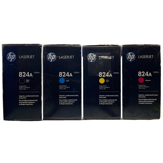 HP 824A 4 TAMBURI ORIGINALI NERO CIANO MAGENTA GIALLO LASERJET CP6015/CM6030