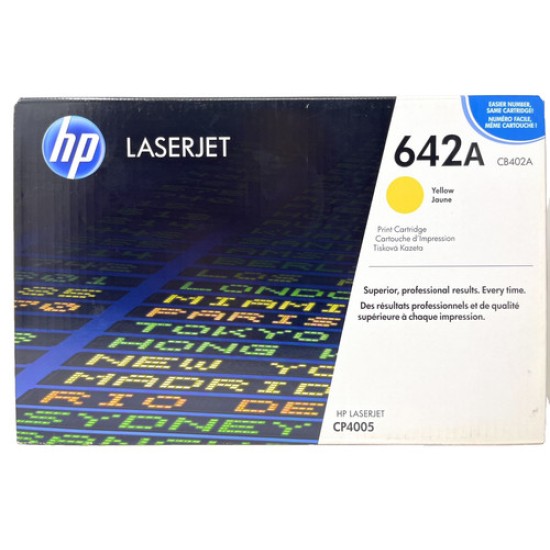 HP CB402A 642A TONER ORIGINALE GIALLO COLORLASERJET CP4005n/CP4005dn [A BOX]