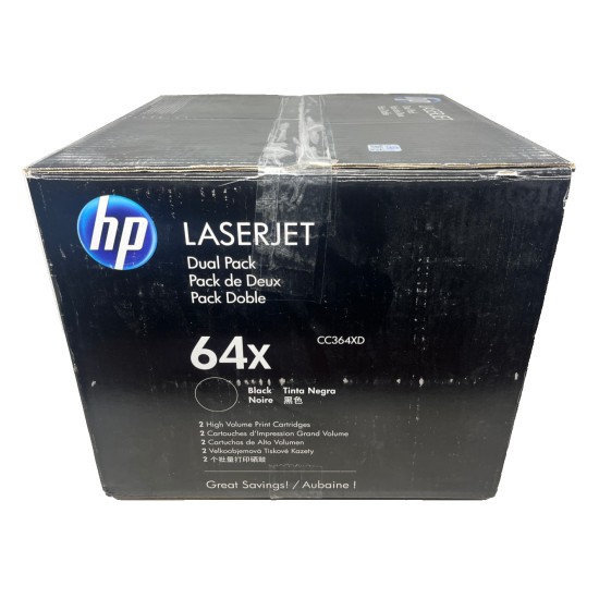 HP CC364XD 64X DUALPACK ORIGINALE NERO PER LASERJET P4014/P4015/P4515 [OPEN BOX]