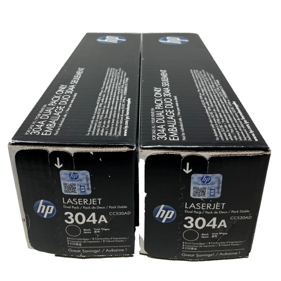HP CC530AD 304A DUALPACK ORIGINALE NERO COLORLASERJET CP2025/CM2320 [A BOX]