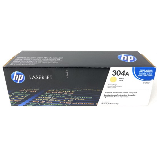 HP CC532A 304A TONER ORIGINALE GIALLO COLORLASERJET CP2020/CP2025/CM2320 [A BOX]