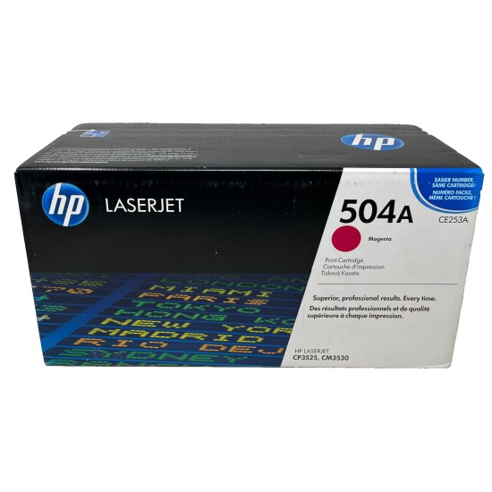 HP CE253A 504A TONER ORIGINALE MAGENTA HP LASERJET CP3525/CP3525N/CM3530 [A BOX]