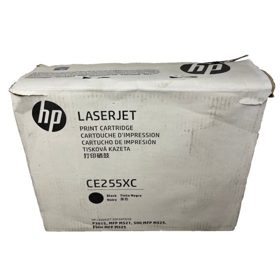 HP CE255X 55X TONER ORIGINALE NERO PER LASERJET P3015/PRO 500 M521DW [D BOX]