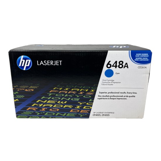 HP CE261A 648A TONER ORIGINALE CIANO LASERJET ENTERPRISE CP4025/CP4525 [A BOX]
