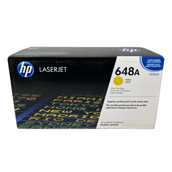 HP CE262A 648A TONER ORIGINALE GIALLO LASERJET ENTERPRISE CP4025/CP4525 [A BOX]