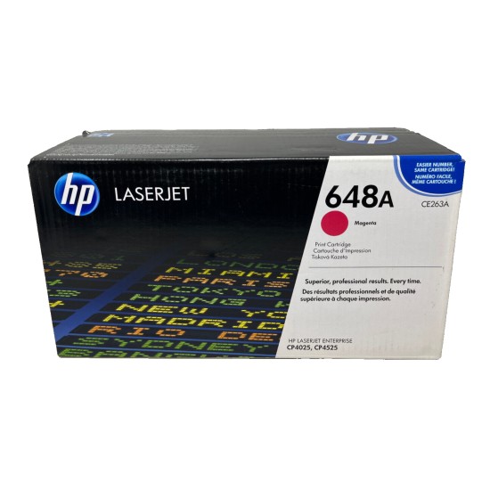 HP CE263A 648A TONER ORIGINALE MAGENTA LASERJET ENTERPRISE CP4025/CP4525 [A BOX]