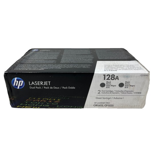 HP CE320AD 128A PACCO DOPPIO ORIGINALE NERO LASERJET PRO CM1410/CM1415/CP1525 [A BOX]