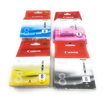 CANON CLI-8BK CLI-8M CLI-8C CLI-8Y ORIGINALE NERO CIANO MAGENTA GIALLO MP810 CANON CLI-8BK CLI-8M CLI-8C CLI-8Y ORIGINALE NERO CIANO MAGENTA GIALLO MP810
