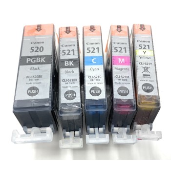 CANON PGI-520 CLI-521 MULTIPACK 5 CARTUCCE PIXMA iP3600/PIXMA iP4600/MP540 [NO BOX]