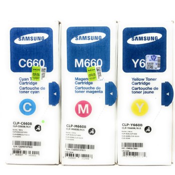 SAMSUNG CLP-660 3 TONER ORIGINALI CIANO MAGENTA GIALLO CLP-610/CLP-660/CLX-6200