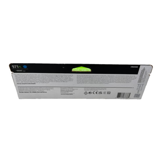 HP CN626AE 971XL CARTUCCIA ORIGINALE CIANO XL OFFICEJET X451DW/X476/X576 MFP