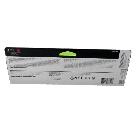 HP CN627AE 971XL CARTUCCIA ORIGINALE MAGENTA XL OFFICEJET X451DW/X476/X576 MFP HP CN627AE 971XL CARTUCCIA ORIGINALE MAGENTA XL OFFICEJET X451DW/X476/X576 MFP