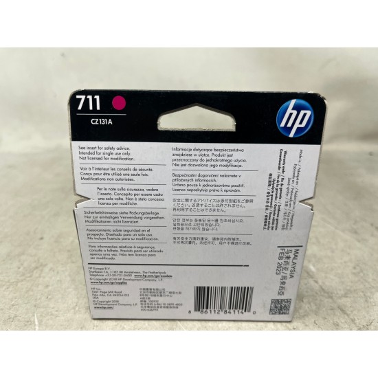 HP CZ131A HP 711 CARTUCCIA ORIGINALE MAGENTA DESIGNJET T120/T130/T520 [2019-2020 HP CZ131A HP 711 CARTUCCIA ORIGINALE MAGENTA DESIGNJET T120/T130/T520 [2019-2020