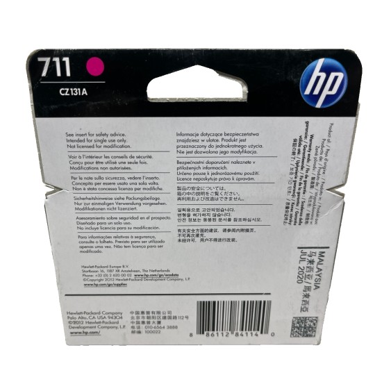 HP CZ131A HP 711 CARTUCCIA ORIGINALE MAGENTA DESIGNJET T120/T130/T520 [02/2023]