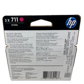 HP CZ136A HP 711 MULTIPACK ORIGINALE GIALLO CF.3pz DESIGNJET T120/T520 [06/2023]