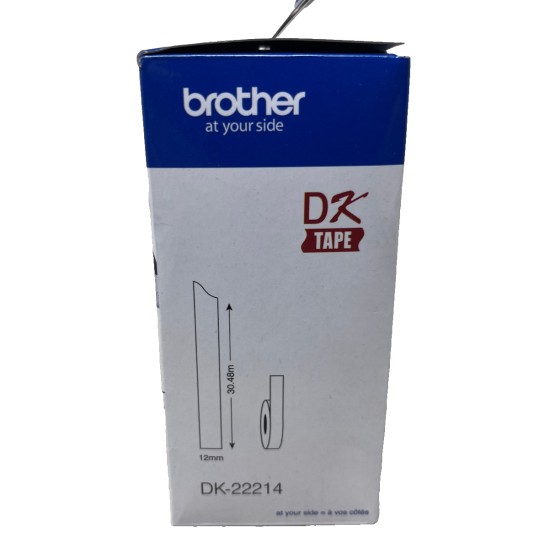 BROTHER DK-22214 ROTOLO ETICHETTE ADESIVO PER QL-800/QL-810/QL-1000 (12mmX30,48m BROTHER DK-22214 ROTOLO ETICHETTE ADESIVO PER QL-800/QL-810/QL-1000 (12mmX30,48m