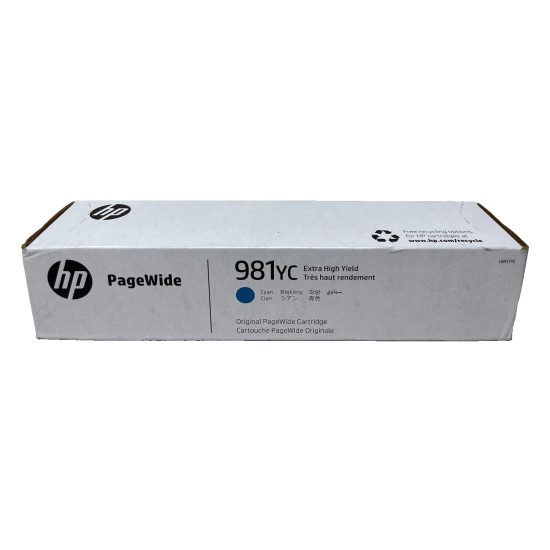HP L0R17YC 981YC CARTUCCIA ORIGINALE CIANO PAGEWIDE ENTERPRISE COLOR 556dn/586 HP L0R17YC 981YC CARTUCCIA ORIGINALE CIANO PAGEWIDE ENTERPRISE COLOR 556dn/586