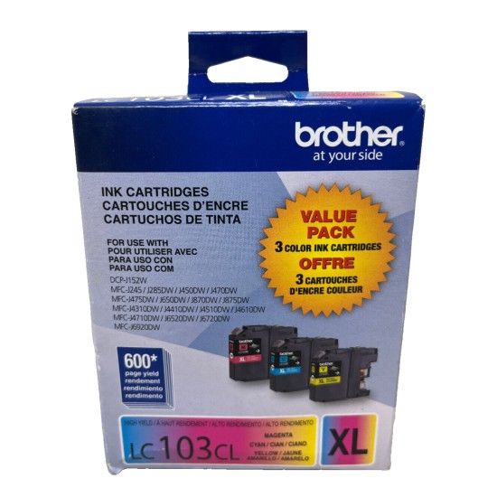 BROTHER LC103CL MULTIPACK ORIGINALE DCP-J152DW/MFC-J245DW/MFC-J285W/MFC-J450W BROTHER LC103CL MULTIPACK ORIGINALE DCP-J152DW/MFC-J245DW/MFC-J285W/MFC-J450W