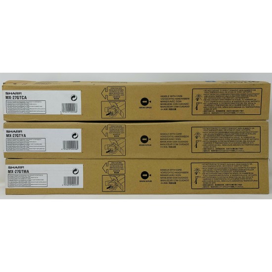 SHARP MX-27G 3 TONER ORIGINALE CIANO MAGENTA GIALLO MX-2300N/MX-2700N/3500N/4500 SHARP MX-27G 3 TONER ORIGINALE CIANO MAGENTA GIALLO MX-2300N/MX-2700N/3500N/4500