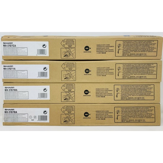 SHARP MX-27GT 4 TONER ORIGINALI NERO CIANO MAGENTA GIALLO MX-2300N/MX-2700N SHARP MX-27GT 4 TONER ORIGINALI NERO CIANO MAGENTA GIALLO MX-2300N/MX-2700N