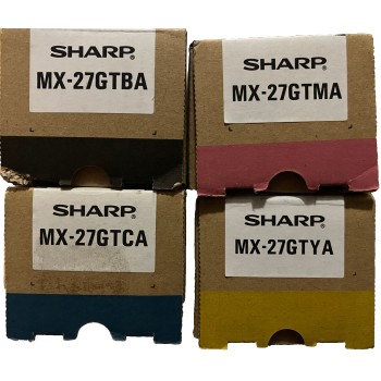 SHARP MX-27GT 4 TONER ORIGINALI NERO CIANO MAGENTA GIALLO MX-2300N/MX-2700N SHARP MX-27GT 4 TONER ORIGINALI NERO CIANO MAGENTA GIALLO MX-2300N/MX-2700N