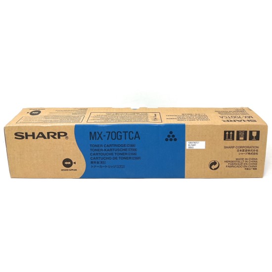 SHARP MX-70GTCA TONER ORIGINALE CIANO MX-5500/MX-6200/MX-7000 SERIES [B BOX]