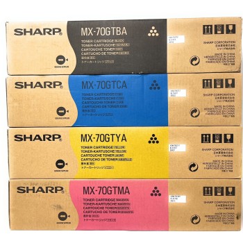 SHARP MX-70GT 4 TONER ORIGINALE NERO CIANO MAGENTA GIALLO MX-5500/MX-6200/MX7000 SHARP MX-70GT 4 TONER ORIGINALE NERO CIANO MAGENTA GIALLO MX-5500/MX-6200/MX7000