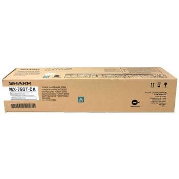 SHARP MX-75GTCA TONER ORIGINALE CIANO PER MX-6500/MX-6580n/MX-7500n [A BOX]