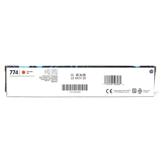 HP P2W02A HP 774 CARTUCCIA ORIGINALE ROSSO CROMATICO DESIGNJET Z6810 [11/2020]
