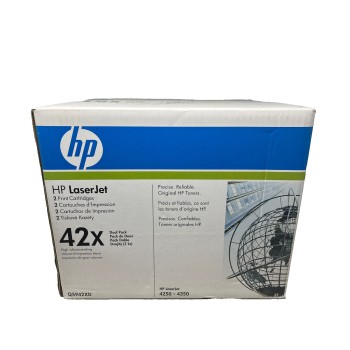 HP Q5942XD 42X PACCO DOPPIO ORIGINALE NERO PER LASERJET 4250 SERIES/4350 [A BOX]