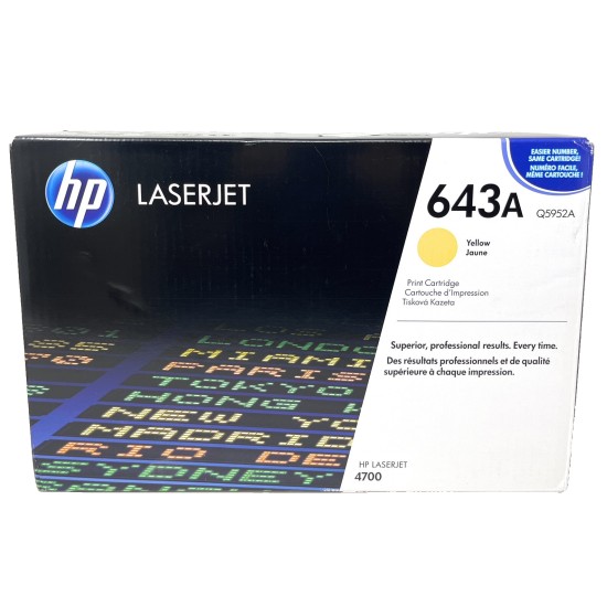 HP Q5952A 643A TONER ORIGINALE GIALLO HP COLORLASERJET 4700/4700N/4700DN [A BOX]