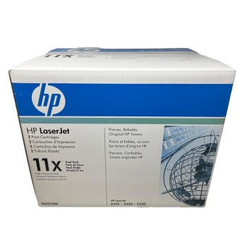 HP Q6511XD 11X PACCO DOPPIO ORIGINALE LASERJET 2410/2420/2430T/2430DN [OPEN BOX]