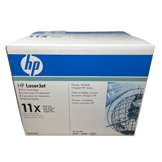 HP Q6511XD 11X PACCO DOPPIO ORIGINALE LASERJET 2410/2420/2430T/2430DN [OPEN BOX]