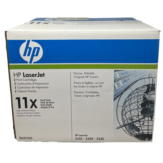 HP Q6511XD 11X 2 TONER ORIGINALI NERO LASERJET 2410/2420/2430T/2430DTN [B BOX]