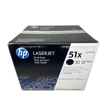 HP Q7551XD 51X DUAL PACK ORIGINALE NERO LASERJET P3005/M3027mfp/M3035mfp [C BOX]