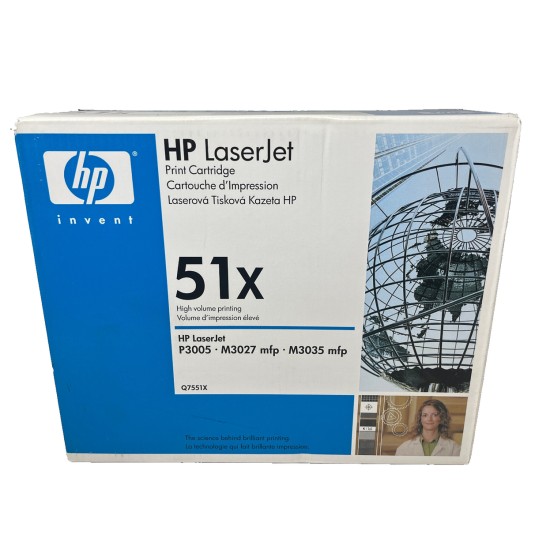 HP Q7551X 51X TONER ORIGINALE NERO LASERJET P3005/M3027mfp/M3035mfp [BLU BOX]