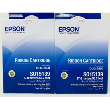 EPSON S015139 NASTRO ORIGINALE NERO PER DLQ-3000/DLQ-3000+/DLQ-3500 [X2 PZ]
