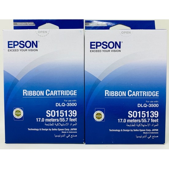 EPSON S015139 NASTRO ORIGINALE NERO PER DLQ-3000/DLQ-3000+/DLQ-3500 [X2 PZ]