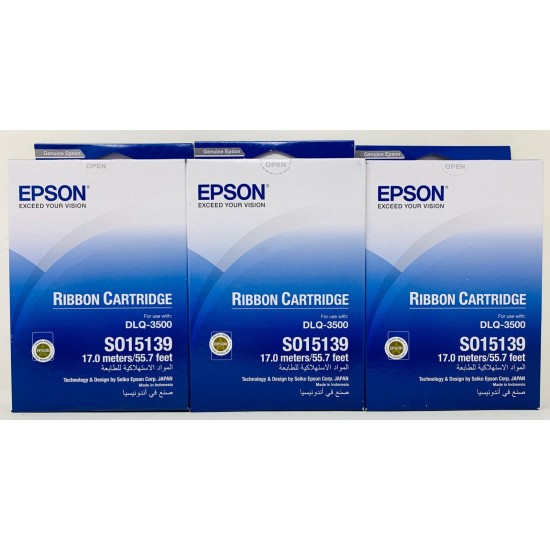 EPSON S015139 NASTRO ORIGINALE NERO EPSON DLQ-3000/DLQ-3000+/DLQ-3500 [X3 PZ]