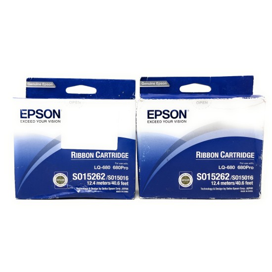 EPSON S015262 NASTRO ORIGINALE NERO LQ-860/LQ-1060/LQ-2500/LQ-2550 [X 2 PZ]