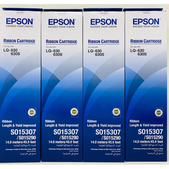 EPSON S015307 NASTRO ORIGINALE NERO PER EPSON LQ-630/LQ-630S [X 4 PZ]