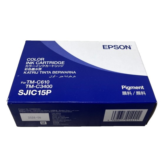 EPSON S020464 SJIC15P C33S020464 CARTUCCIA ORIGINALE C/M/Y PER TM-C610/TM-C3400 [A BOX]