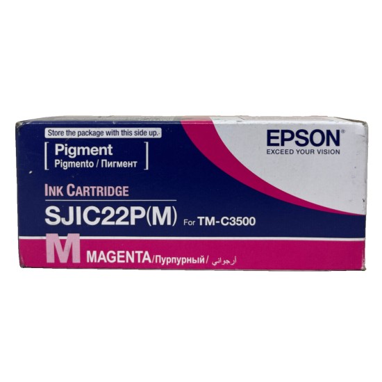 EPSON S020603 SJIC22P(M) C33S020603 CARTUCCIA ORIGINALE MAGENTA TM-C3500 [A BOX]
