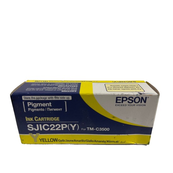 EPSON S020604 SJIC22P(Y) C33S020604 CARTUCCIA ORIGINALE GIALLO TM-C3500 [A BOX]