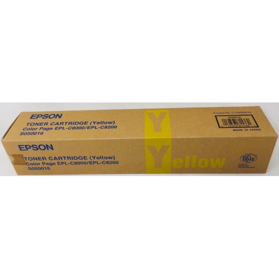 EPSON S050016 TONER ORIGINALE GIALLO COLOR PAGE EPL-C8000/EPL-C8200 [A BOX]