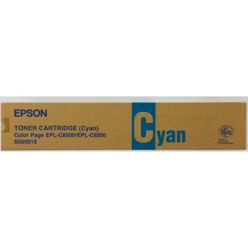 EPSON S050018 TONER ORIGINALE CIANO COLOR PAGE EPL-C8000/EPL-C8200 [A BOX]