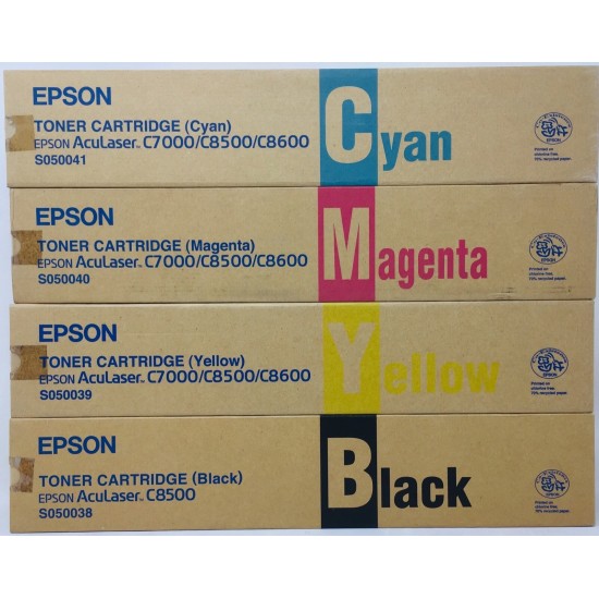 EPSON S050038/S050039/S050040/S050041 TONER ORIGINALE ACULASER C7000/C8500/C8600 [A BOX]